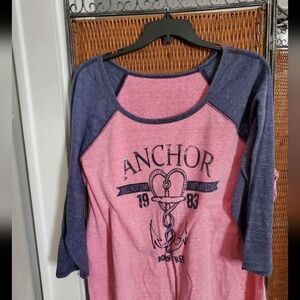 Plus size 1x Baseball tee